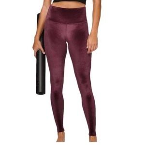 Lululemon Wunder Lounge High Rise Velvet Tight Purple Garnet Size 4